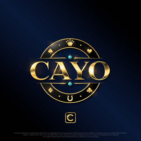 Gambling logo with the title 'Logo design for Cayo'