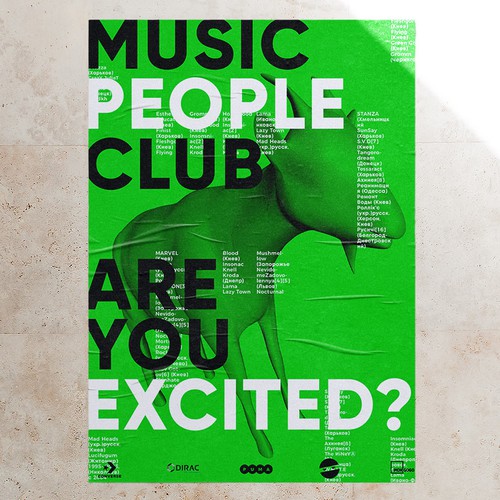 DJ design with the title 'Poster for music event'