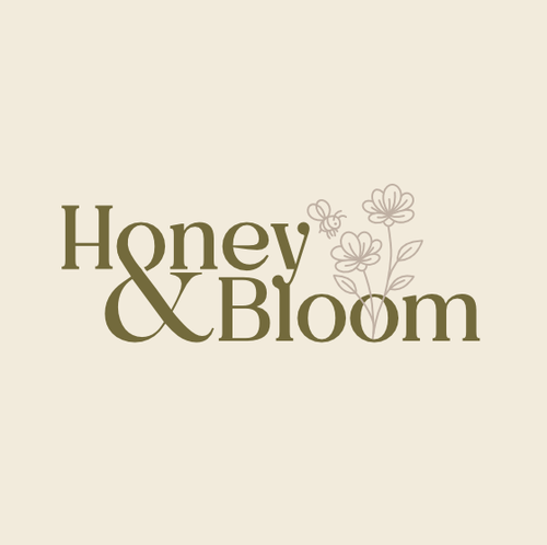 Illustrator design with the title 'Honey & Bloom'