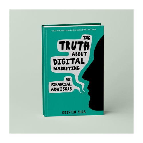 Financial book cover with the title 'Book cover for a book about digital marketing.'