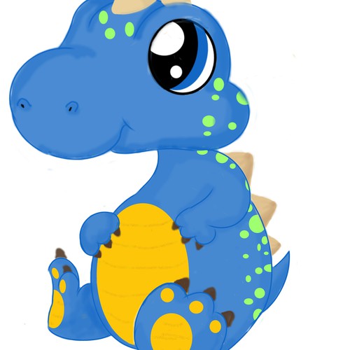 Cute animal illustration with the title 'Create a new design for the worlds cutest dinosaur puppet!'