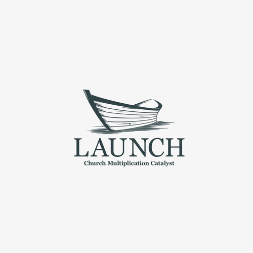 Drawing design with the title 'Old boat serious logo'