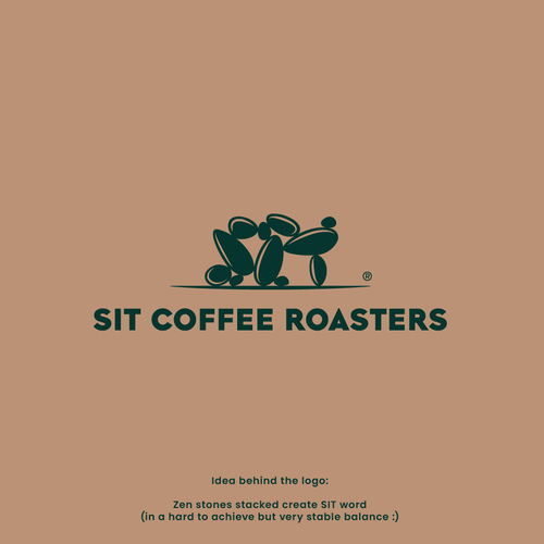 Stone design with the title 'Sit Coffee Roasters'
