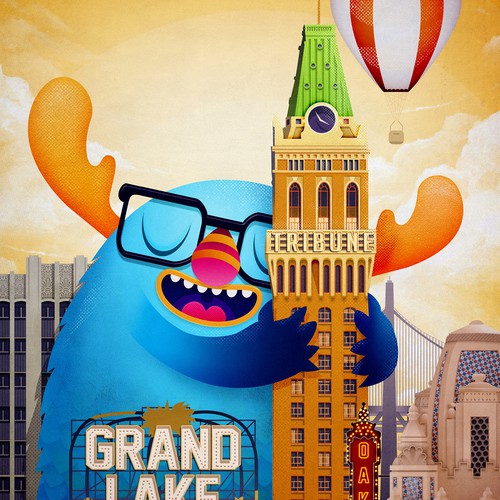 Monster design with the title 'Oakland City Poster'