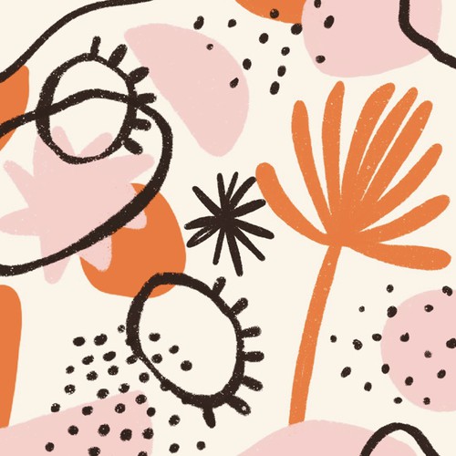 Doodle artwork with the title 'Pattern Design'