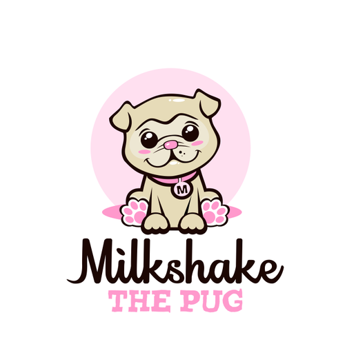 Puppy logo with the title 'Logo for a blog'