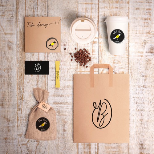 Coffee shop brand with the title 'Branding for Black Crow coffee'