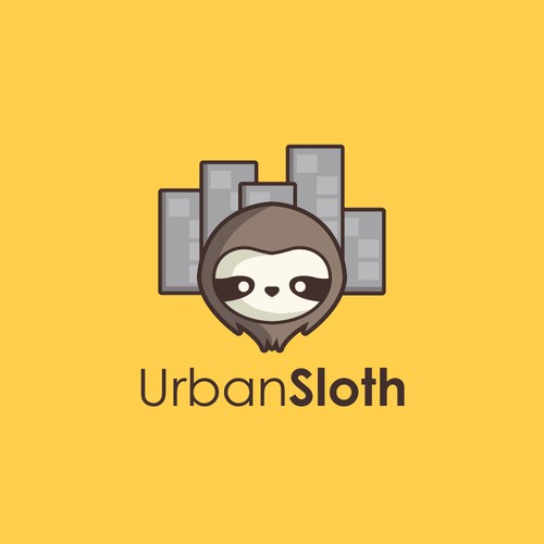 Sloth logo with the title 'Urban Sloth design concept'