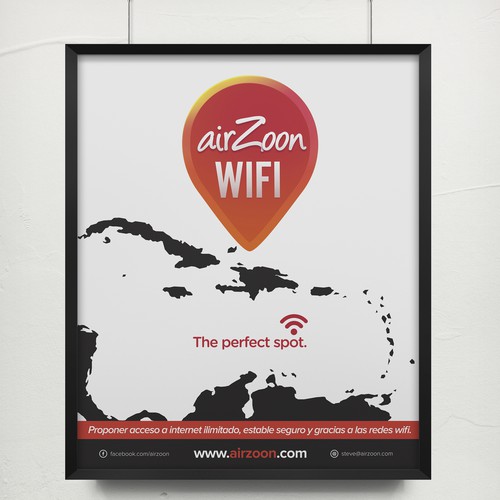 WiFi design with the title 'Wifi business poster'