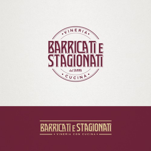 Vintage modern logo with the title 'Barricati e Stagionati - logo design '