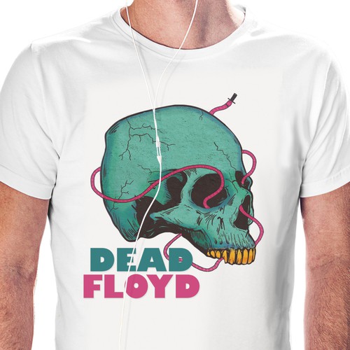 Graphic t-shirt with the title '"Dead Floyd" T-shirt design'