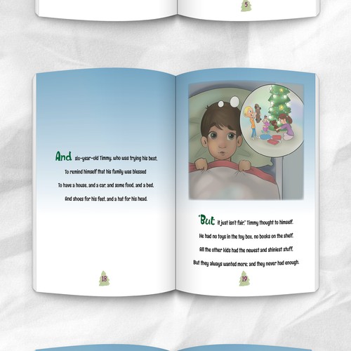 X-mas design with the title 'Christmas Children's Book'