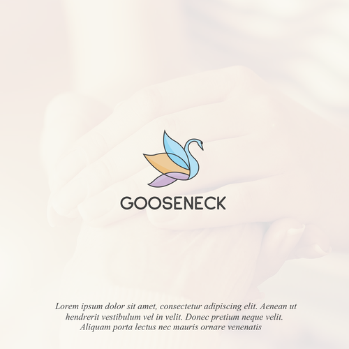 Goose logo with the title 'gooseneck logo'