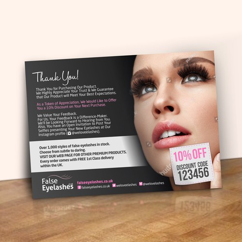 Insert design with the title 'product insert'