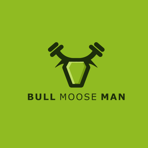 Moose logo with the title 'bull moose man'