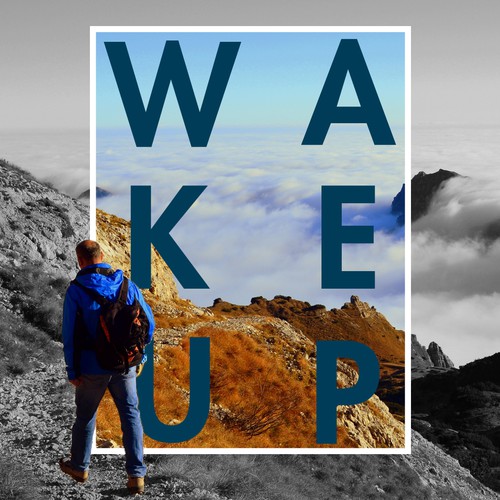 Place design with the title 'wake up'