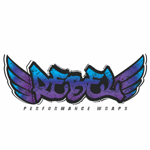 Distressed logo with the title 'Grunge look for a vehicle wrap company'