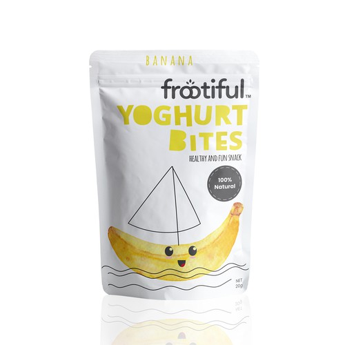 Snack packaging with the title 'Clean and quirky'