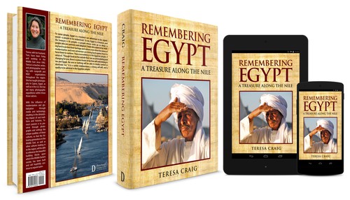 History book cover with the title 'Create a book cover showing Egypts beauty'