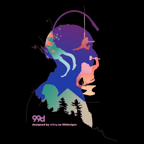 80s design with the title 'Pyramids to Cyborgs'