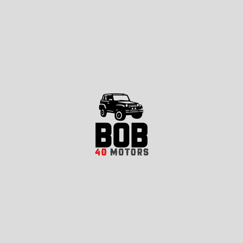 Jeep logo with the title 'BOB 40 Motors'