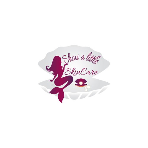 Seashell logo with the title 'Logo design with a twist for SHOW A LITTLE SKINcare.'