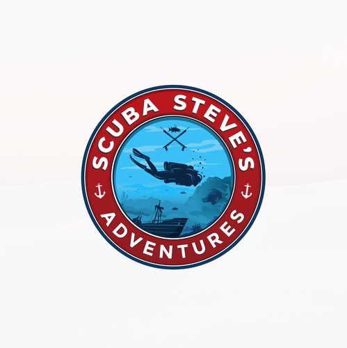 Scuba logo with the title 'SCUBA Steve's Adventures'