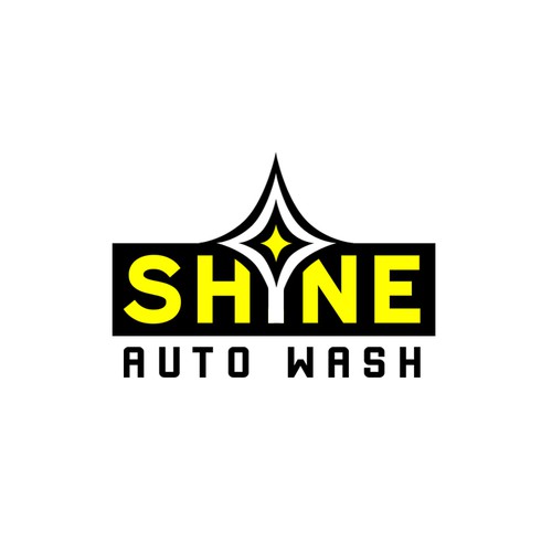 Carwash logo with the title 'Shining concept for a car wash company.'