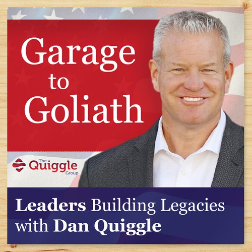 Podcast cover artwork with the title 'Podcast cover for an inspiring speaker'