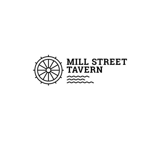 Serif brand with the title 'Logodesign for a modern tavern'