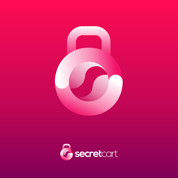 Padlock design with the title 'SecretCart | Contraception logo | Condom | Contraseptive | Safe'
