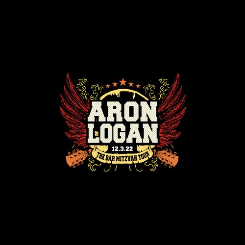 Rock logo with the title 'ARON LOGAN'
