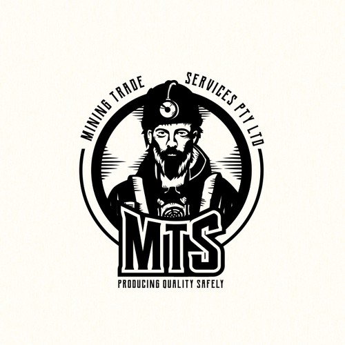 Old-school brand with the title 'Mining Company Logo'