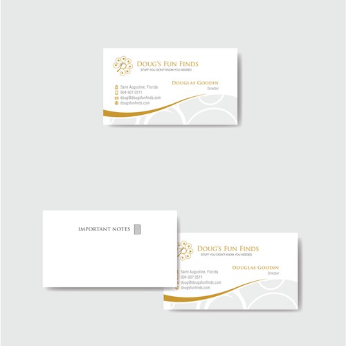 Antique design with the title 'Doug's Fun FInds'