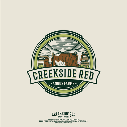 Agriculture brand with the title 'Cow Farm'