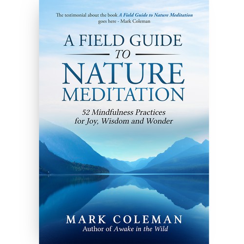 Meditation book cover with the title 'Nature meditation'