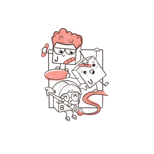 Keyboard design with the title 'Design a vibrant, quirky, illustrated T-shirt for a YouTube Influencer'