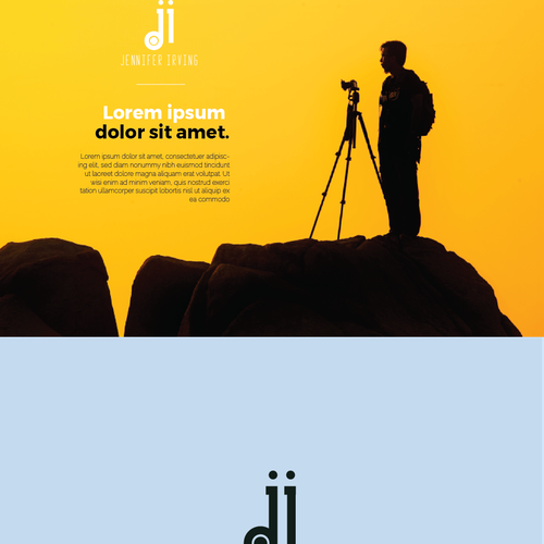 Web design brand with the title 'minimalist logo for travel and photography'