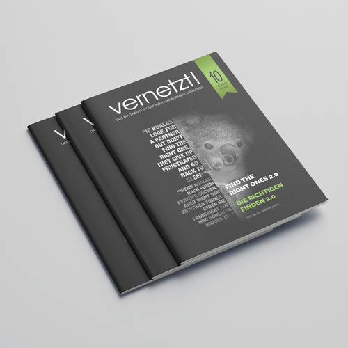 Editorial design with the title 'Cover concept for German Magazine'