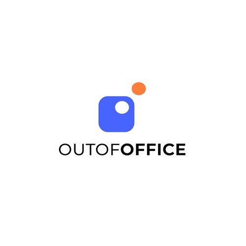 Two-color logo with the title 'Logo design for the application which helps people find work-friendly places'