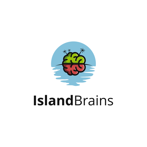 Creative design logo with the title 'Logo for mobile game company IslandBrains LLC'