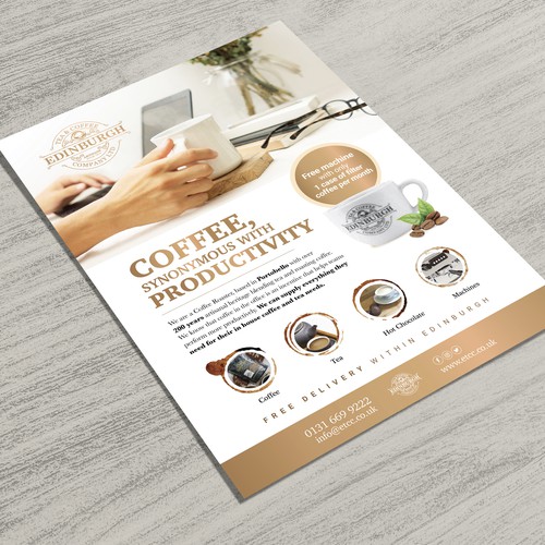 Chocolate design with the title 'Mass Flyer for Coffee Company targeting office blocks'