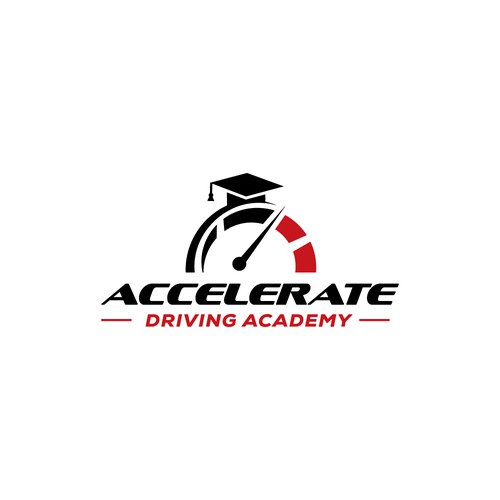 Driving logo with the title 'Accelerate Driving Academy Logo'