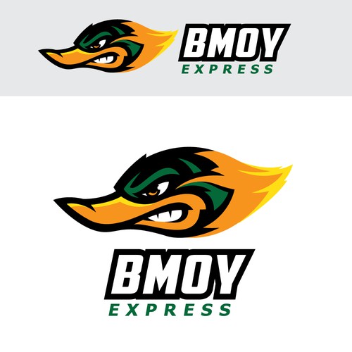 Logistics logo with the title 'Flaming, Angry Duck for Trucks'