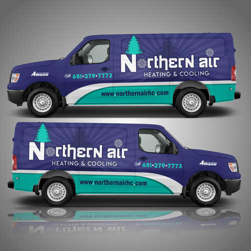 Vinyl design with the title 'HVAC Van Design'