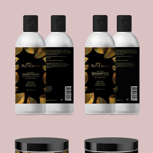 Professional packaging with the title 'Cosmetics Packaging Design for Bijis Crown'