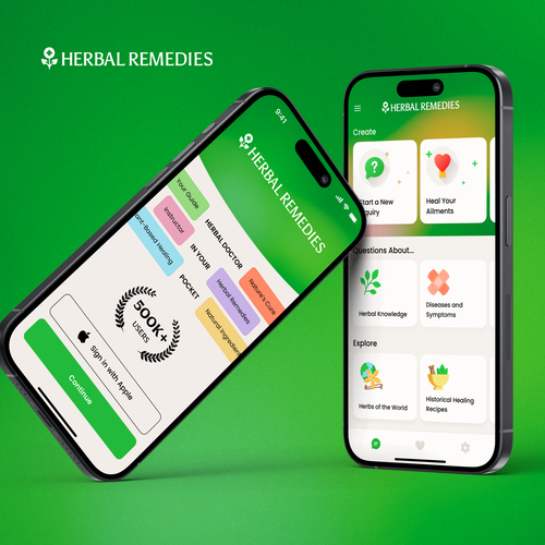 Figma design with the title 'Design a Modern Yet Traditional Herbal Remedy App'