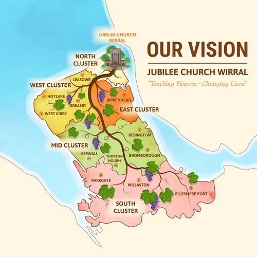 Travel illustration with the title 'Map illustration'