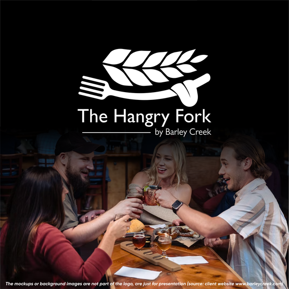 Tongue design with the title 'hangry fork'