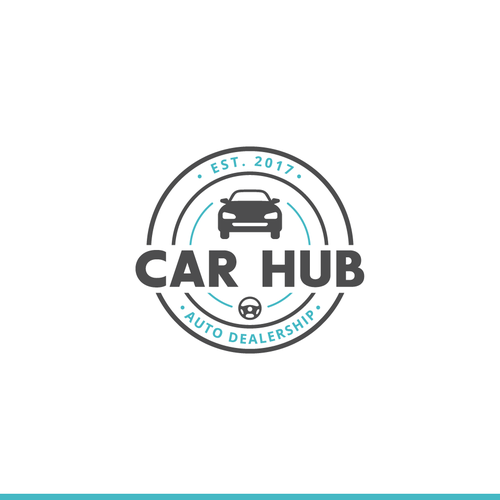 Dealership logo with the title 'Badge-Type Logo for Car Dealership'